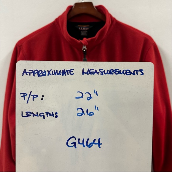 Vintage L.L.Bean Vintage Red Full Zip Fleece Jacket - Picture 8 of 8
